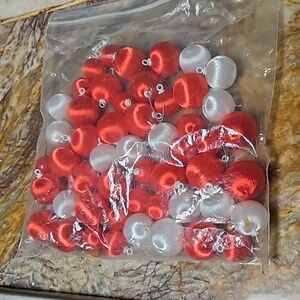 50+ red and while small balls for Christmas tree